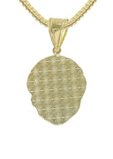 10K Yellow Gold Franco Chain & Lion Head Pendant | Appx 13.6 Grams