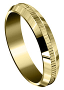 Yellow Gold Basic Carved Celtic Mens Wedding Band | High Polish Finish (Nolan)