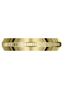 Yellow Gold Basic Carved Celtic Mens Wedding Band | High Polish Finish (Nolan)