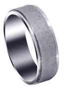 Carved Simple Mens Wedding Band | Wire Matt Finish (Jayden)