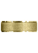 Yellow Gold Carved Simple Mens Wedding Band | Wire Matt Finish (Jayden)