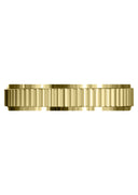 Yellow Gold Carved Diamond Cut Mens Wedding Band | Satin Finish (Jackson)