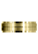 Yellow Gold Basic Carved Celtic Mens Wedding Band | Satin Finish (Lincoln)