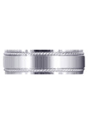 Basic Carved Celtic Mens Wedding Band | Wire Matt Finish (Brayden)