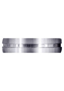 Carved Simple Mens Wedding Band | Satin Finish (Matthew)