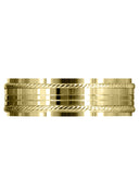 Yellow Gold Basic Carved Celtic Mens Wedding Band | High Polish Finish (Colton)