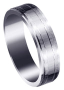 Basic Carved Celtic Mens Wedding Band | Satin Finish (Caleb)