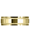 Yellow Gold Carved Simple Mens Wedding Band | High Polish Finish (Michael)