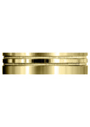 Yellow Gold Carved Simple Mens Engagement Ring | Satin Finish (Alexander)