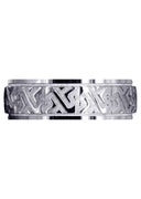 Contemporary Unique Mens Wedding Band | Sand Blast / High Polish Finish (Jacob)
