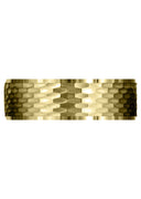 Yellow Gold Fancy Carved Contemporary Mens Wedding Band | Satin / High Polish Finish (Owen)