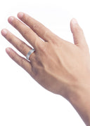 Basic Carved Celtic Mens Wedding Band | Satin Finish (Joshua)