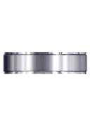 Carved Simple Mens Wedding Band | Satin Finish (Nathan)