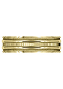 Yellow Gold Carved Simple Mens Wedding Band | High Polish Finish (Jack)