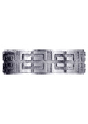 Fancy Carved Contemporary Mens Wedding Band | Satin / High Polish Finish (Henry)
