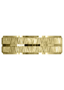 Yellow Gold Fancy Carved Contemporary Mens Wedding Band | Diamond Cut Finish (Levi)