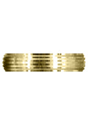 Yellow Gold Carved Simple Mens Wedding Band | High Polish Finish (Landon)