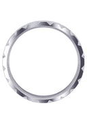 Carved Diamond Cut Mens Wedding Band | Satin Finish (Jonathan)