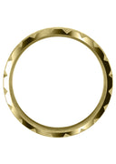 Yellow Gold Carved Diamond Cut Mens Wedding Band | Satin Finish (Jonathan)