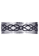 Ultra Fancy Milled Design Mens Wedding Band | Satin / High Polish Finish (Anthony)
