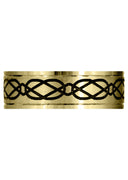Yellow Gold Ultra Fancy Milled Design Mens Wedding Band | Satin / High Polish Finish (Anthony)