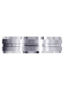 Fancy Carved Contemporary Mens Wedding Band | Satin Finish (Carter)