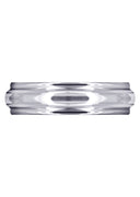 Carved Simple Mens Wedding Band | High Polish Finish (Thomas)