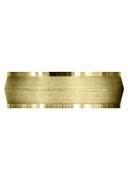 Yellow Gold Carved Modern Mens Wedding Band | GB / High Polish Finish (Hudson)