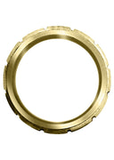 Yellow Gold Fancy Carved Contemporary Mens Wedding Band | Satin Finish (Jace)