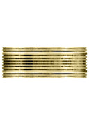 Yellow Gold Carved Unique Mens Wedding Band | High Polish Finish (Easton)