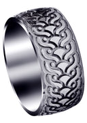 Ultra Fancy Unique Mens Wedding Band | High Polish Finish (Jose)