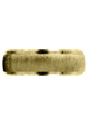 Yellow Gold Carved Simple Mens Wedding Band | Cross Satin Finish (Xavier)