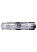 Carved Diamond Cut Mens Wedding Band | Satin / High Polish Finish (Leonardo)