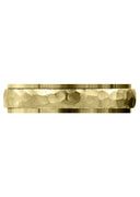 Yellow Gold Carved Diamond Cut Mens Wedding Band | Satin / High Polish Finish (Leonardo)