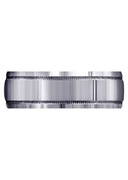 Carved Simple Mens Wedding Band | High Polish Finish (Miles)