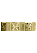 Yellow Gold Carved Diamond Cut Mens Wedding Band | Satin Finish (Greyson)