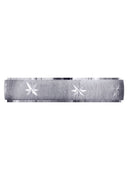 Carved Diamond Cut Mens Wedding Band | Cross Satin Finish (Declan)