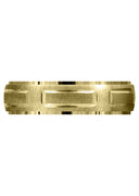 Yellow Gold Carved Modern Mens Wedding Band | CS / High Polish Finish (Damian)