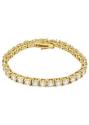 Mens Diamond Gold Tennis Bracelet