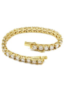 Mens Diamond Gold Tennis Bracelet