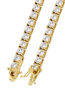Mens Diamond Gold Tennis Chain