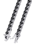 Mens Black Diamond Tennis Chain