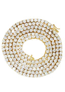 Mens Diamond Gold Tennis Chain
