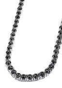 Mens Black Diamond Tennis Chain