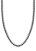 Mens Black Diamond Tennis Chain