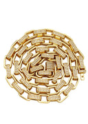 Gold Plated Mens Hermes Link Chain