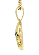 Mens Gold Plated Cuban Link Chain & Emoji Pendant | Appx. 16.3 Grams