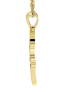Mens Gold Plated Rope Chain & Cross Pendant | Appx. 13.4 Grams