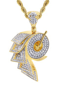 Mens Gold Plated Rope Chain & Money Sign Pendant | Appx. 18 Grams