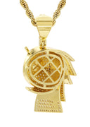 Mens Gold Plated Rope Chain & Money Sign Pendant | Appx. 18 Grams